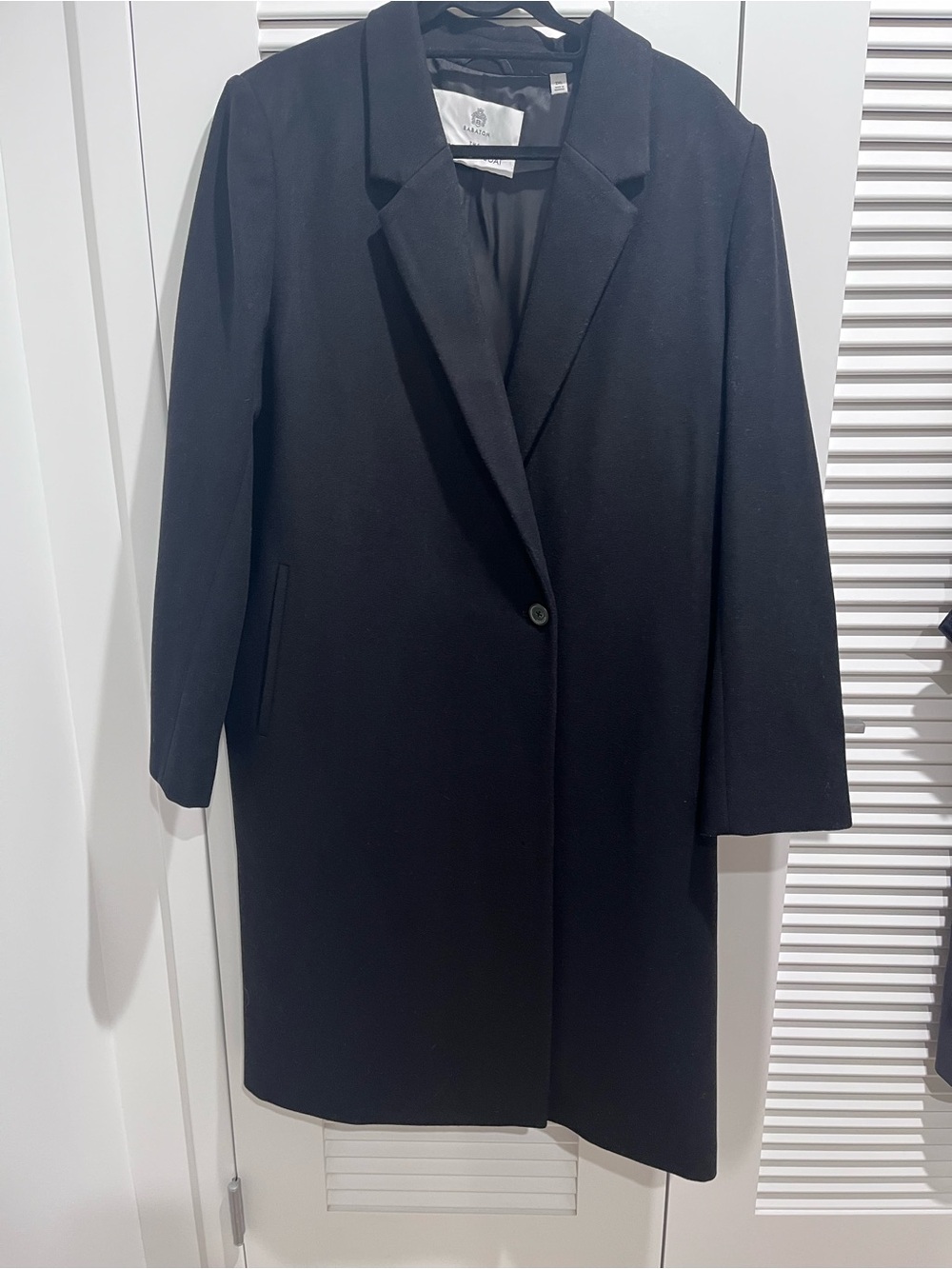 Babaton Black Single-Button Trench Coat